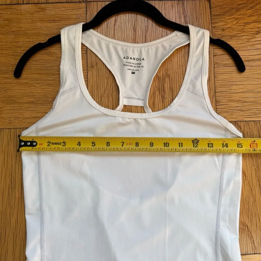 Adanola White Racerback Singlet / Tank Top, Size XS, EUC - Picture 5 of 5